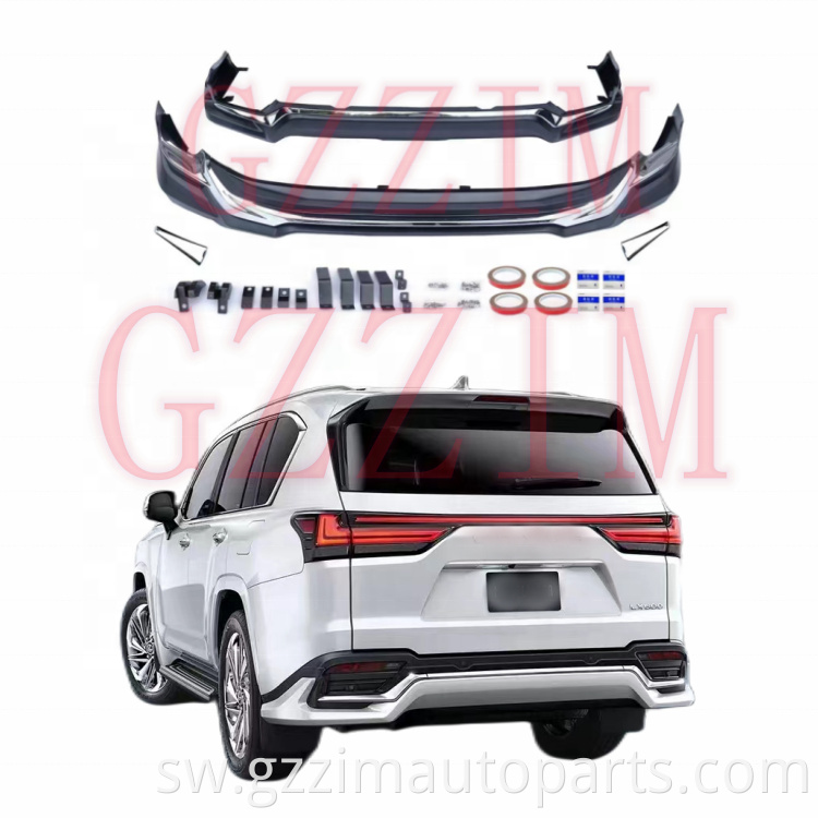 Modellista mbele ya plastiki & nyuma ya mwili bumper kit kwa LX600 2022